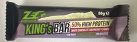 Kings Bar 50% High Protein White Chocolate Raspberry Flavour