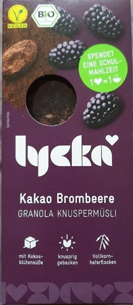 Kakao Brombeere Granola