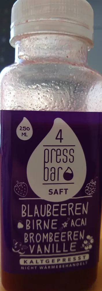 Saft Blaubeeren Birne Acai Brombeeren Vanille