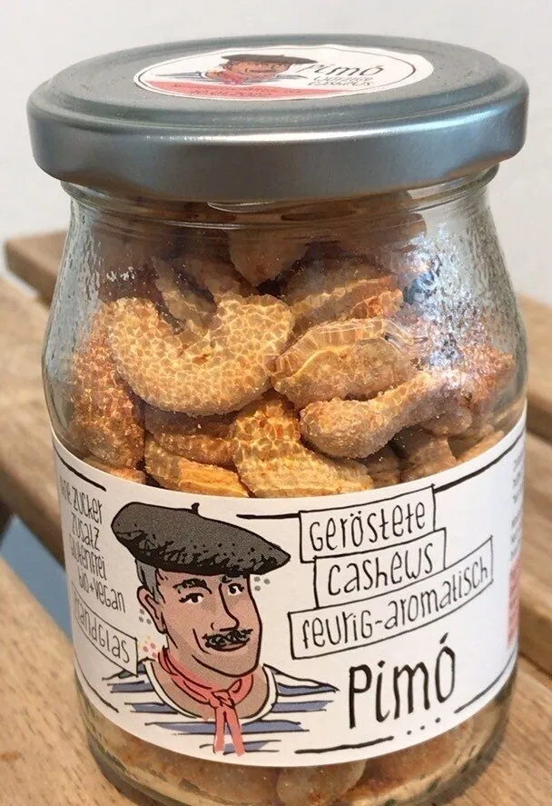 Pimo – geröstete Bio-Cashews feurig-aromatisch im Pfandglas