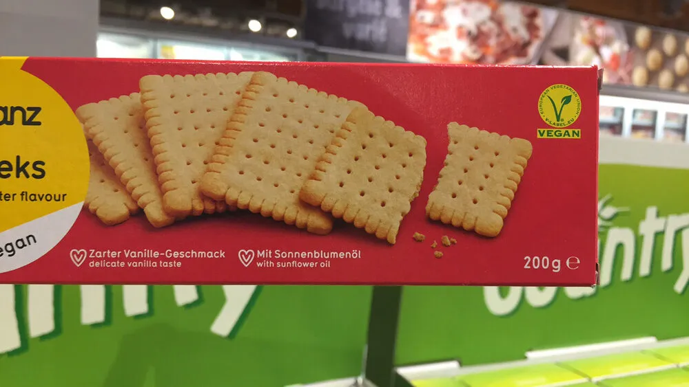 Biscuit with butter flavour : vegan