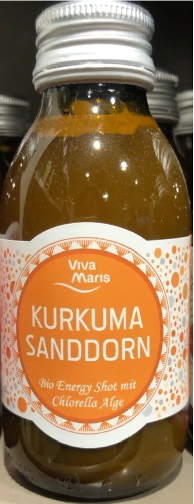 Kurkuma Sanddorn Shot mit Chlorella Alge