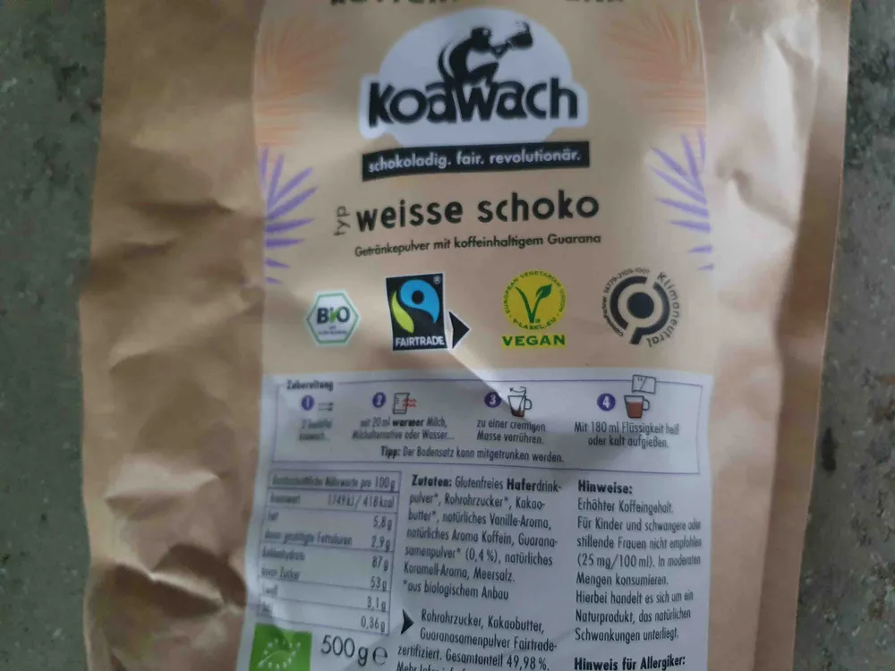 Koawach  weisse schoko