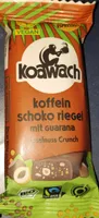 Koffein Schoko Riegel - Haselnuss Crunch (Bio)