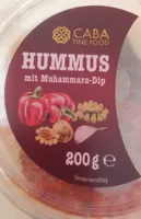 Hummus mit Muhammara dip