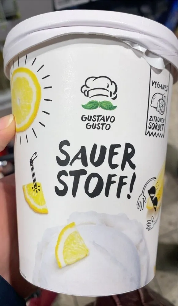 Eis - 'Sauerstoff' veganes Zitronensorbet