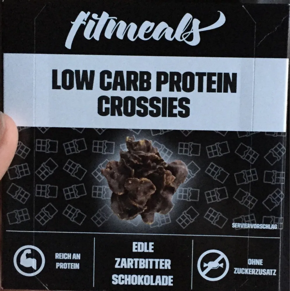 Low carb Protein Crossies Chocolat noir