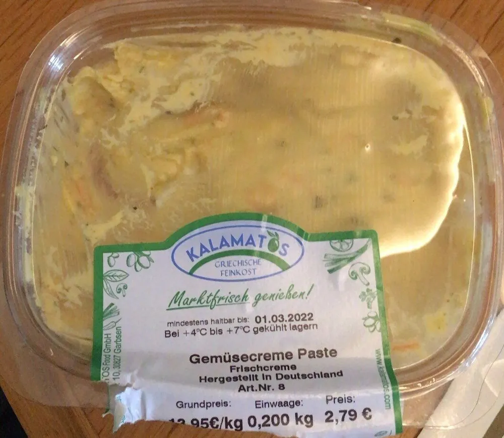 Gemüsecreme Paste