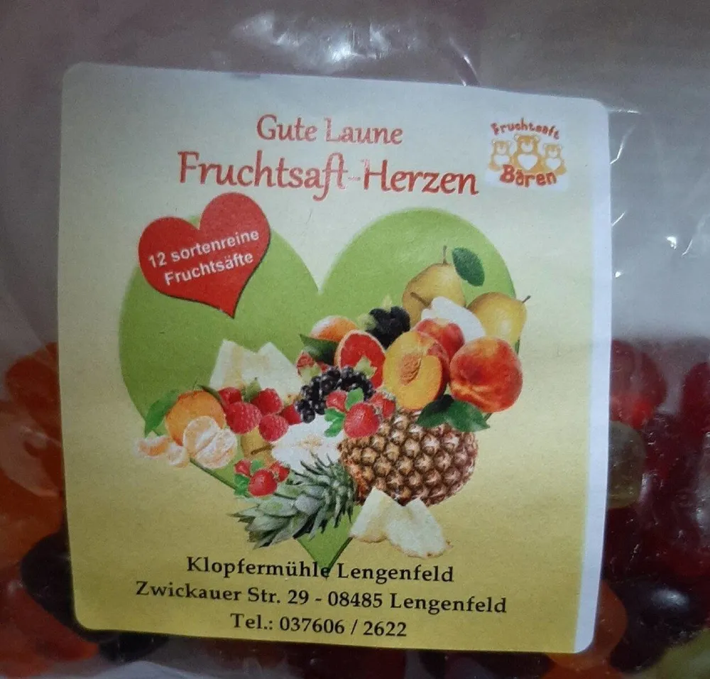 Fruchtsaft-Herzen