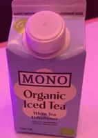 Organic Iced Tea. White tea elderflower
