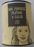 Mix porridge plátano y cacao