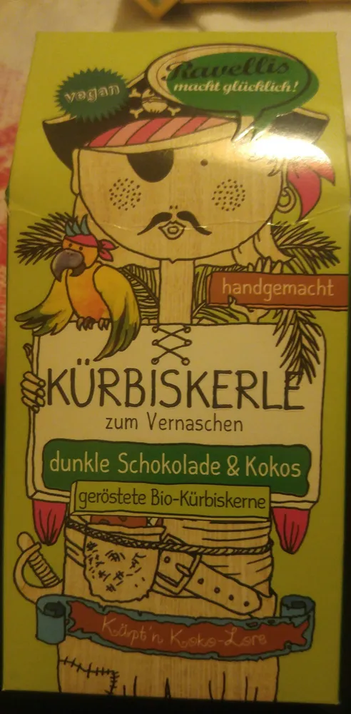 KÜRBISKERLE zum Vernaschen dunkle Schokolade & Kokos geröstete Bio-Kürbiskerne