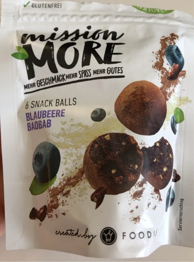 6 snack balls Blaubeere Baobab