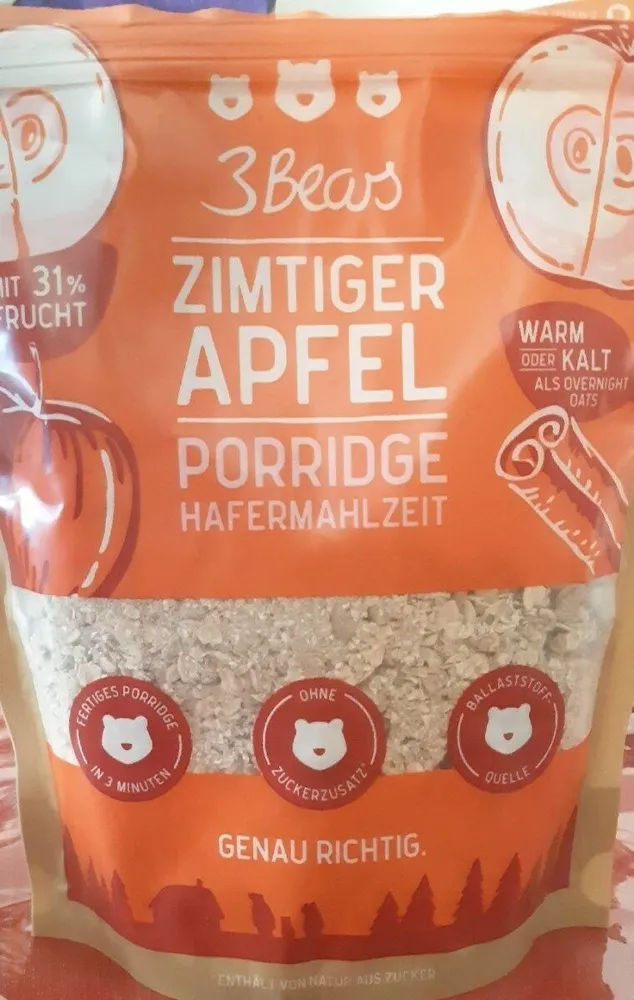Porridge Hafermahlzeit - Zimtiger Apfel
