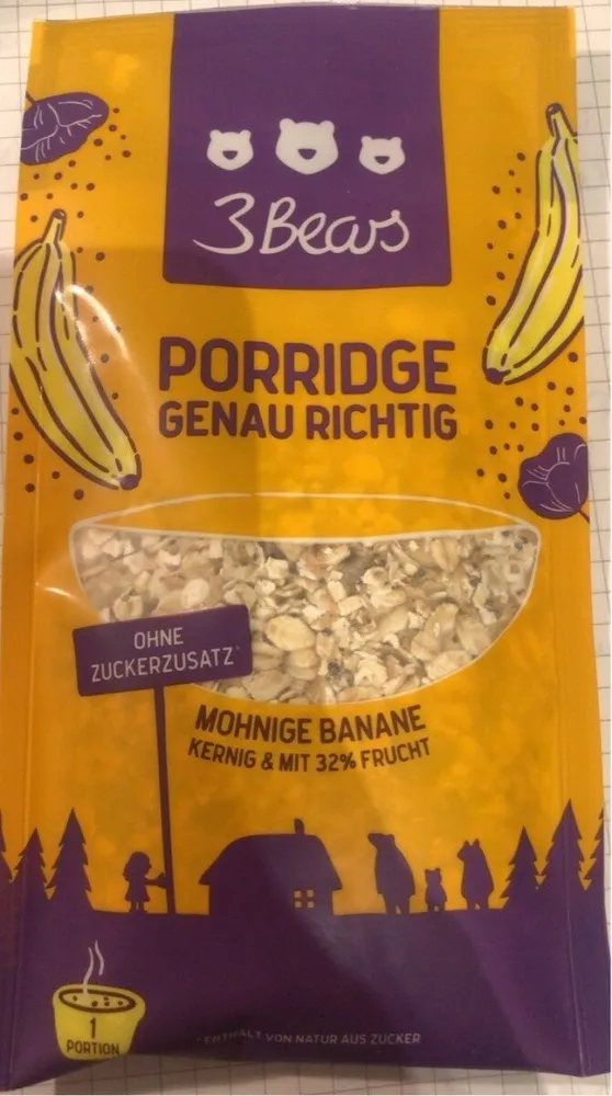 3Bears Porridge Mohnige Banane
