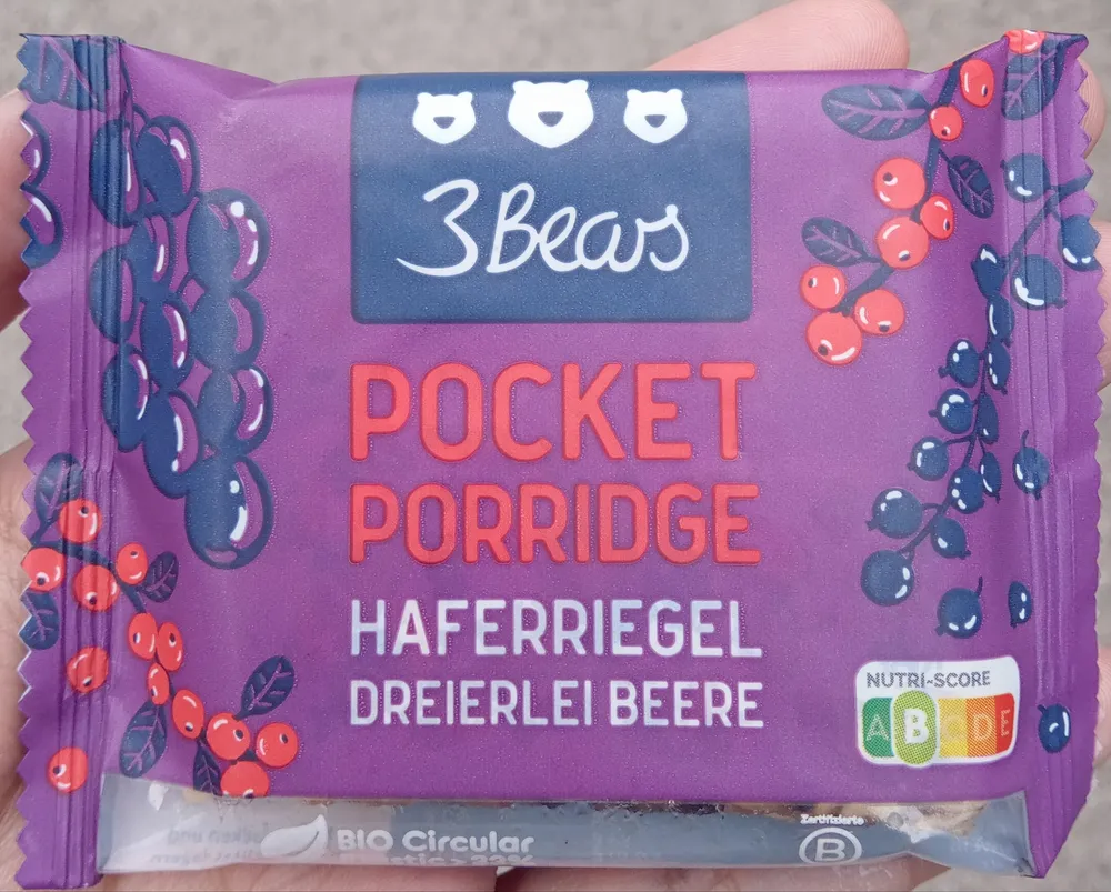 POCKET PORRIDGE HAFERRIEGEL DREIERLEI BEERE