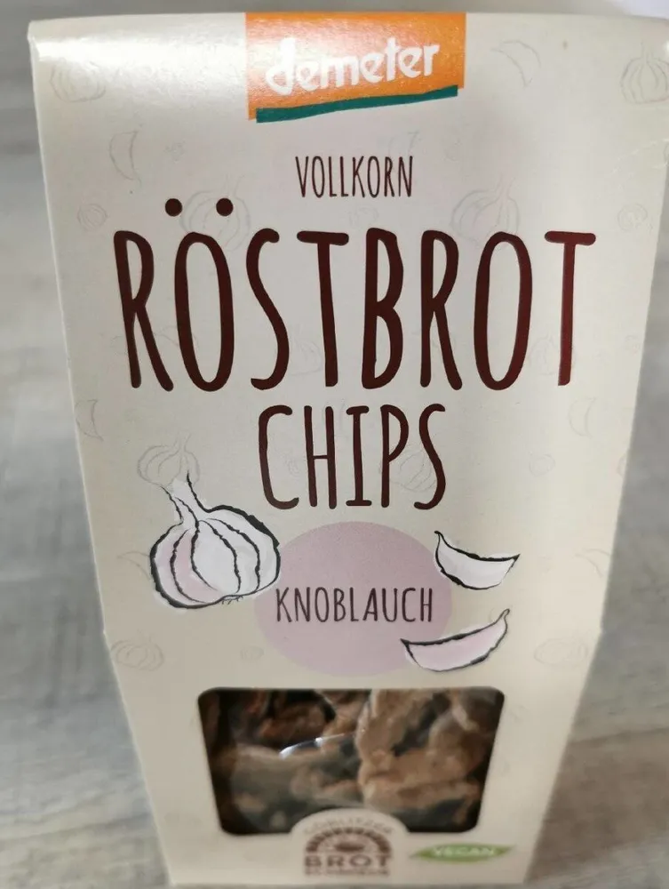 Vollkorn Röstbrot Chips Knoblauch