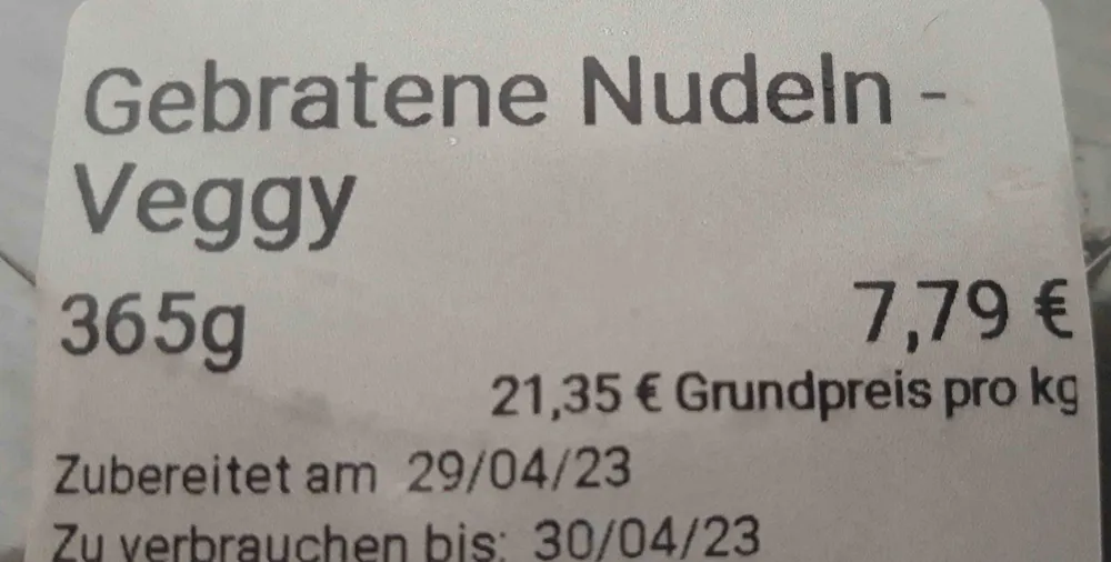 Gebratene Nudeln - Veggie