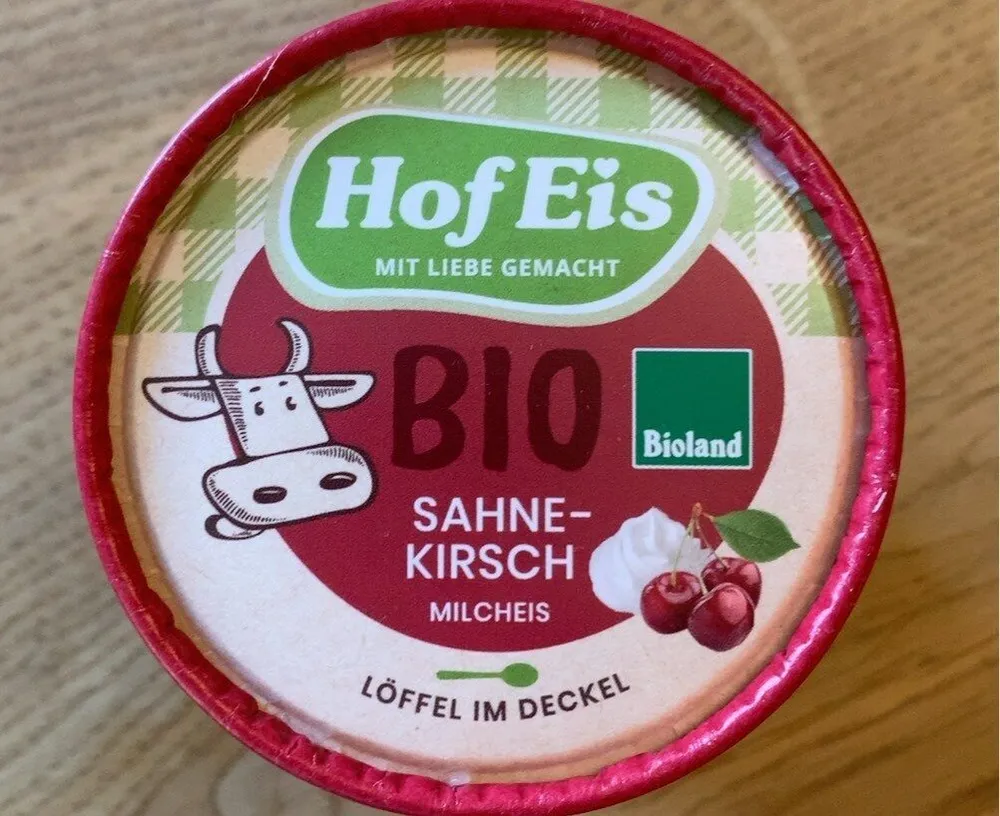 Bio Sahne Kirsch Milcheis