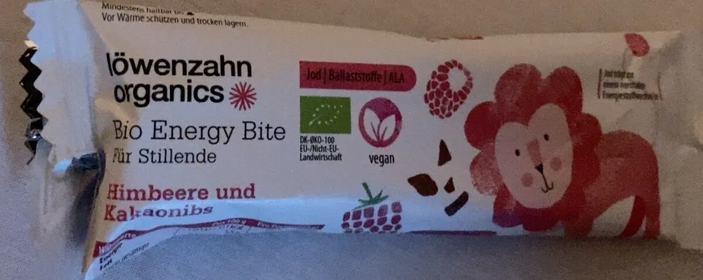 Bio Energy Bite für Stillende Himbeere und Kakaonibs