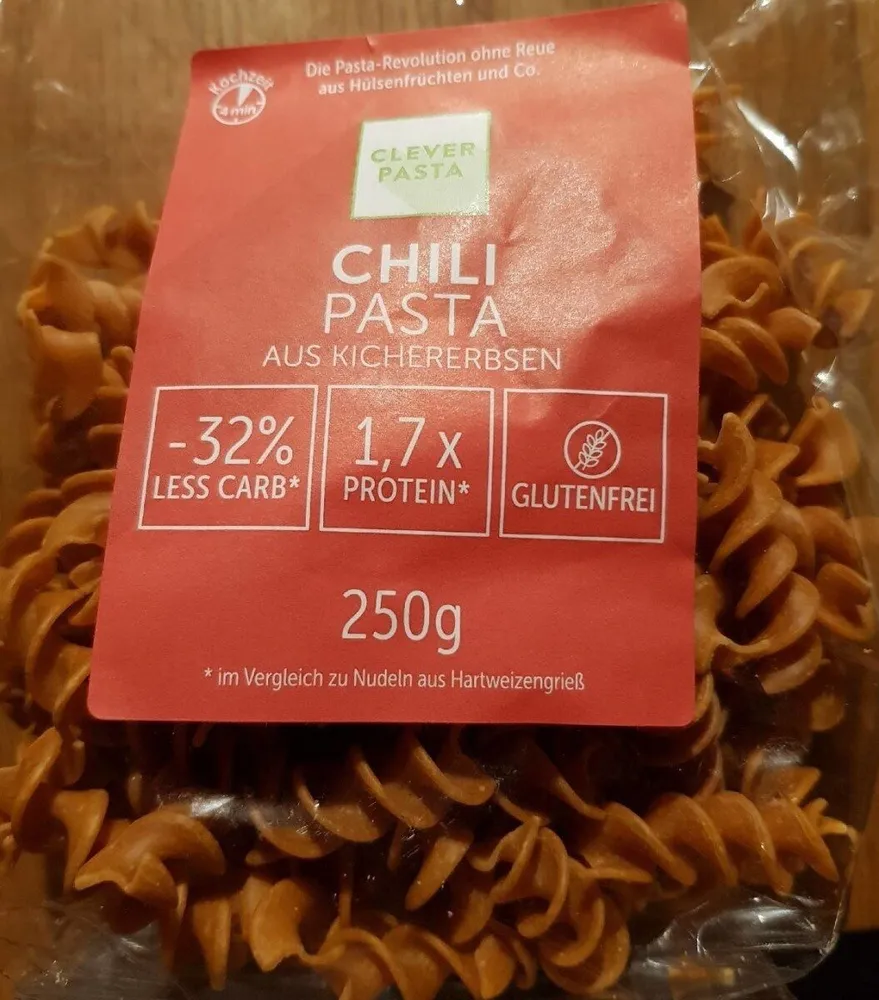 Chili Pasta aus Kichererbsen