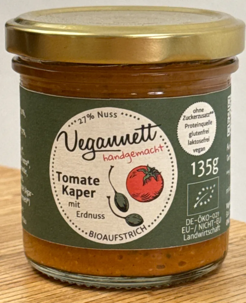Tomate Kaper mit Erdnuss BIOAUFSTRICH