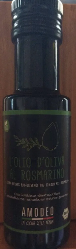 L'olio d' oliva al rosmarino