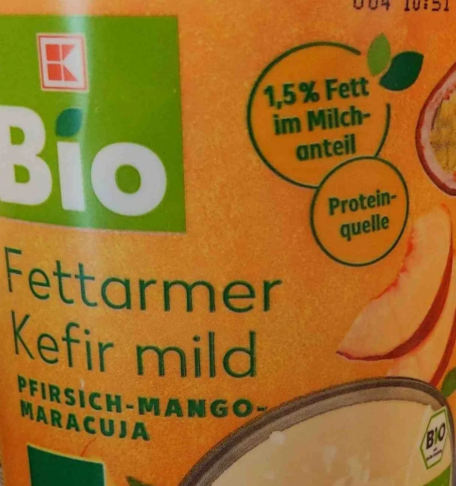 Bio Fettarmer Kefir mild Pfirsich-Mango-Maracuja