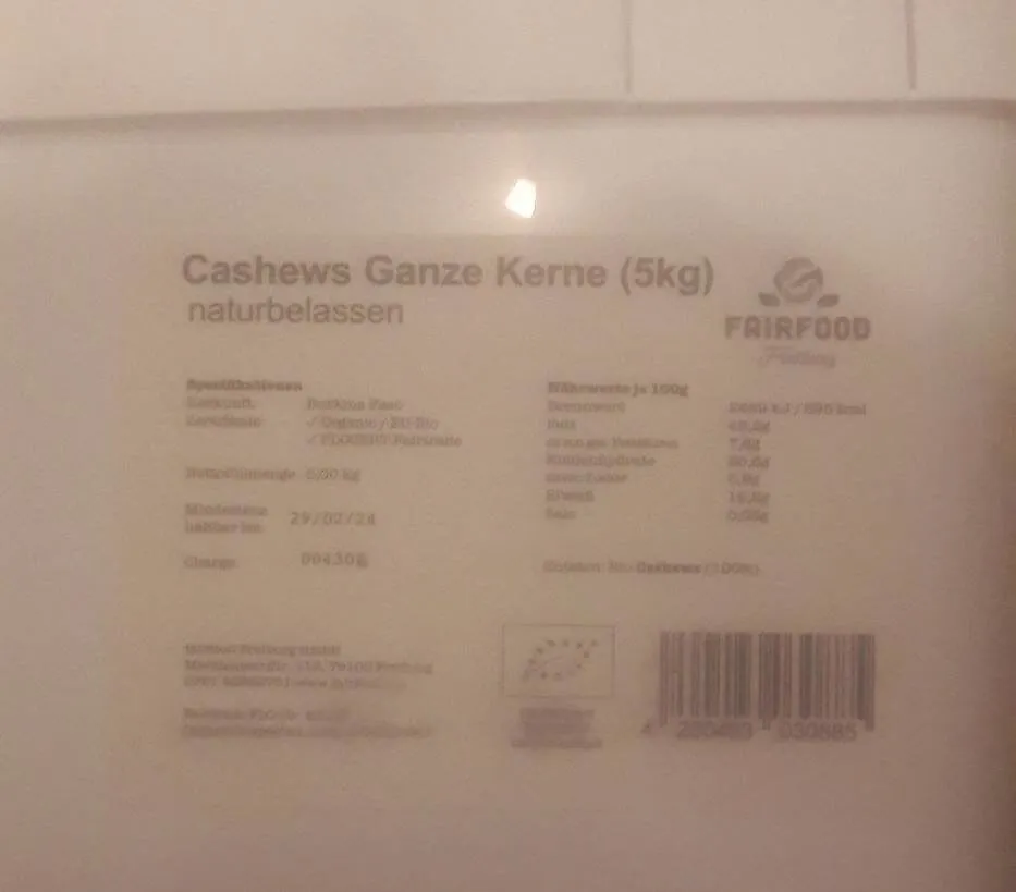 Cashews naturbelassen