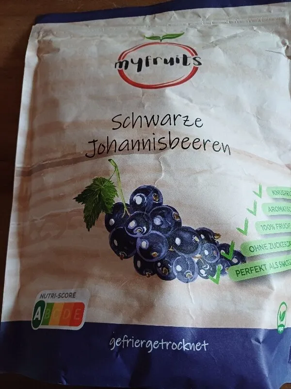 Schwarze Johannisbeeren gefriergetrocknet