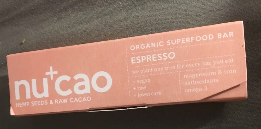 Organic superfood bar espresso