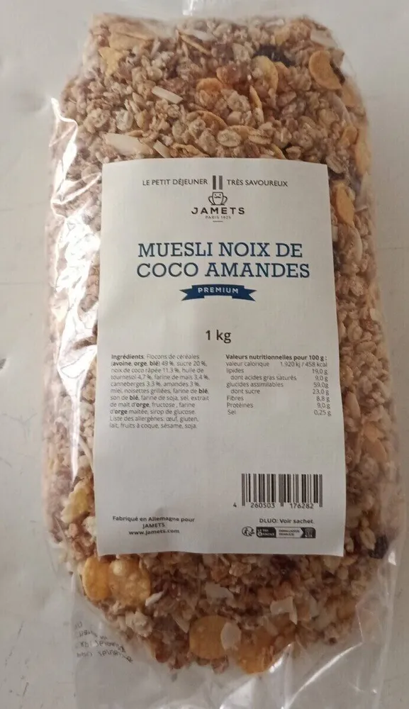 Müesli noix de coco amandes