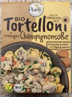 Bio Tortellini in cremiger Champignonsoße