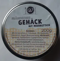 Fränkisches Gehäck mit Meerrettich