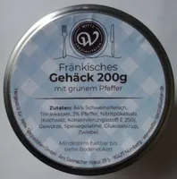 Fränkisches Gehäck mit grünem Pfeffer