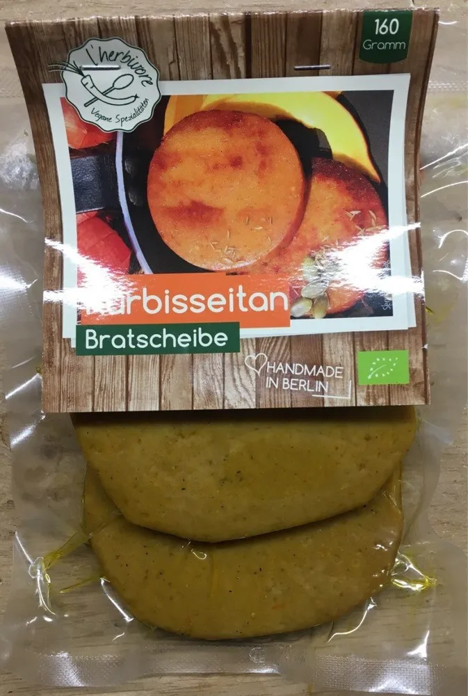 Kürbisseitan bratscheibe