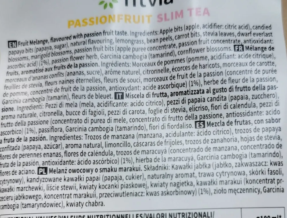 Passion fruit slim tea