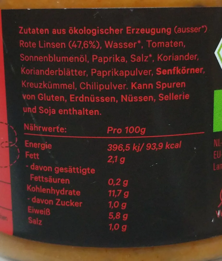 Red Rocks - Rote Linsen Daal