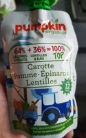 Purée / compote carotte pomme épinard lentilles