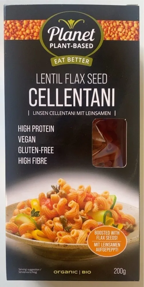 Lentil Flax Seed Cellentani