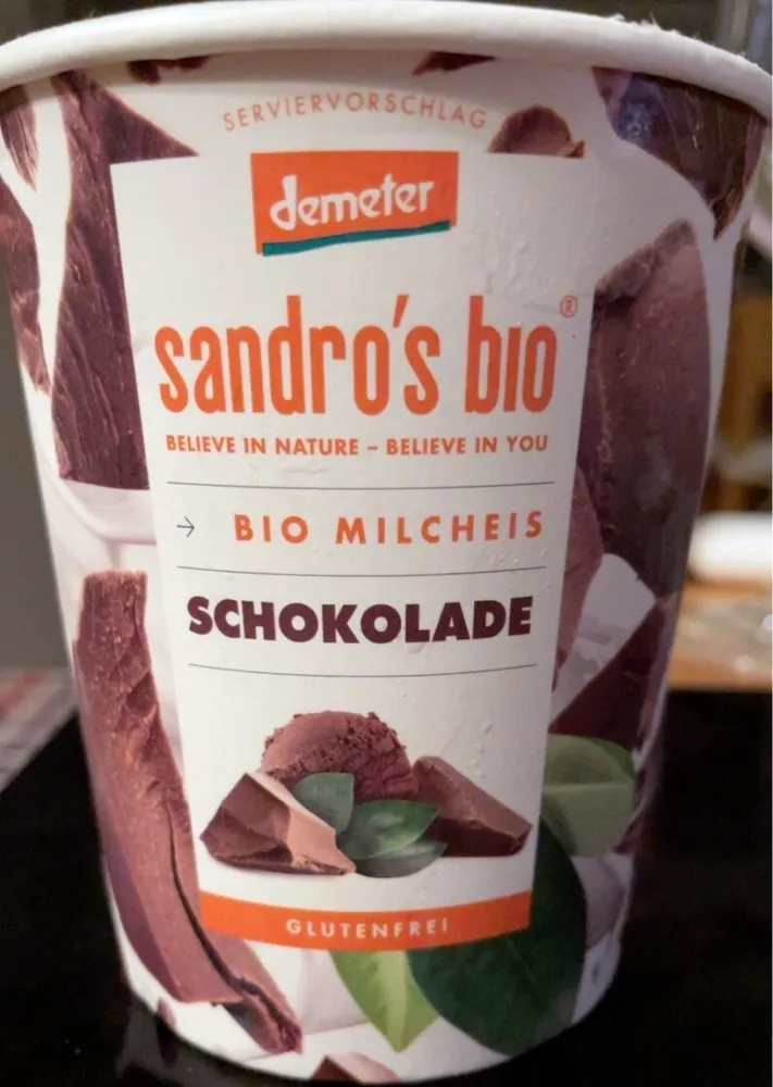 Bio Milcheis Schokolade