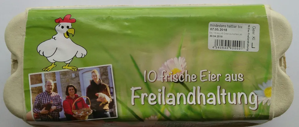 10 frische Eier aus Freilandhaltung