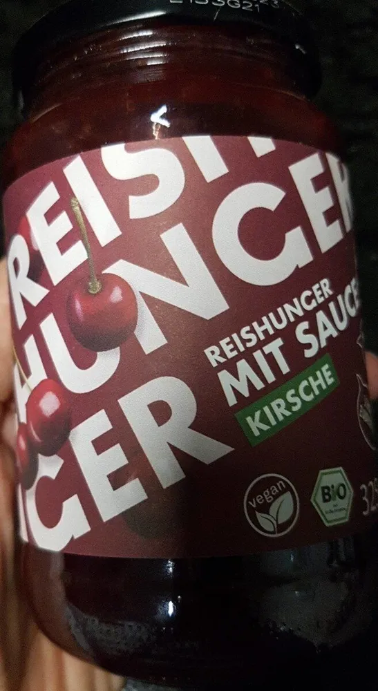 Reishunger mit Sauce Kirsche