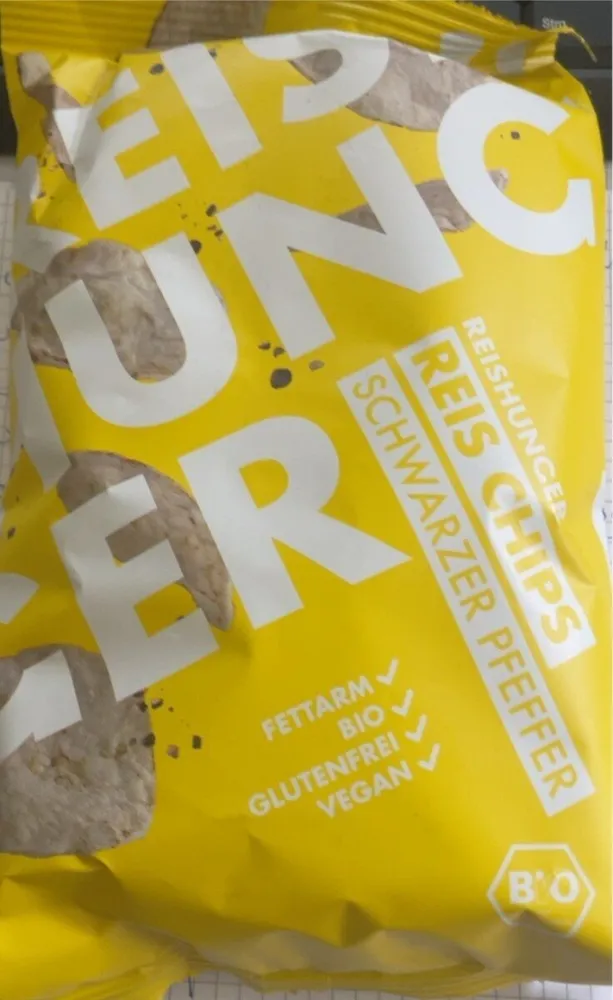 Reis Chips Schwarzer Pfeffer