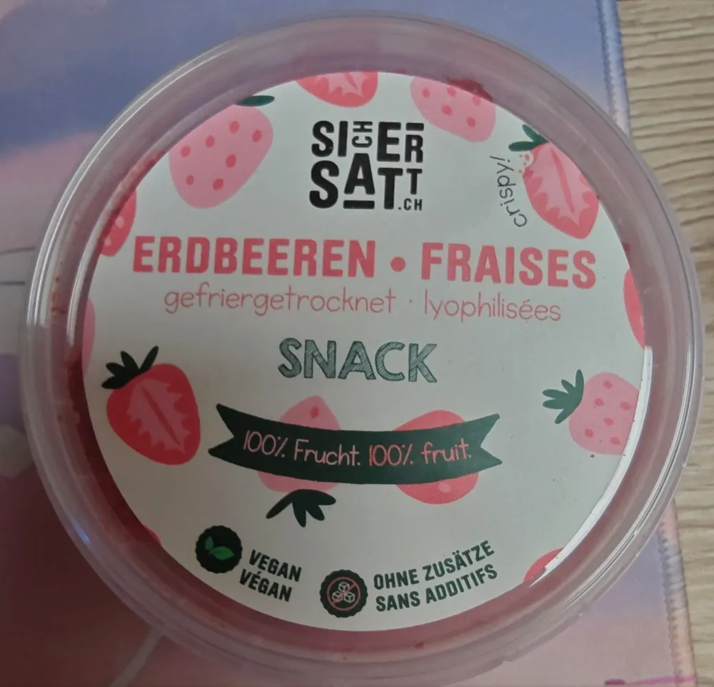 ERDBEEREN • FRAISES gefriergetrocknet • lyophilisées SNACK