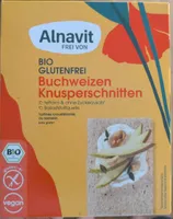 Alnavit Buchweizen Knusperschnitten 4260546674394 Glutenfreie knusprige Schnittten aus Buchweizenmehl (Bio)