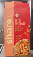 bio müsli vegan knusper beere