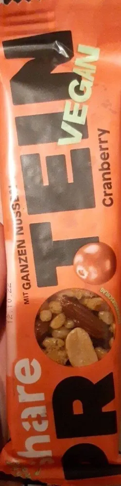 Share Protein Riegel Cranberry mit ganzen Nüssen vegan