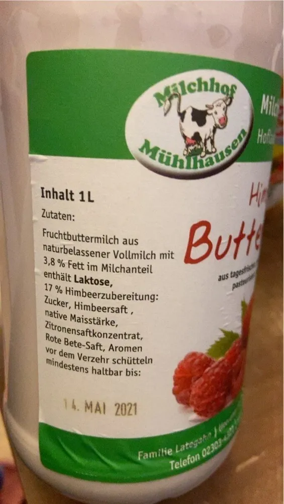 Himbeer Butteemilch