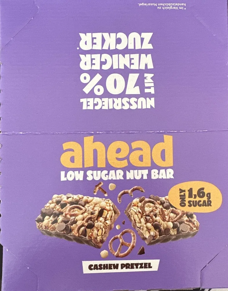 Go Ahead Low Sugar Nut Bar Cashew Pretzel